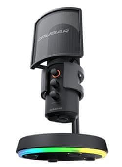 Cougar Mikrofonski studio SCREAMER-X 3 Omni-Dimesion Mic Zmanjševanje šuma Pop Filter RGB Base