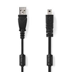 Nedis CCGL60810BK20 - Kabel USB | USB 2.0 | Vtič USB-A | Vtič UC-E6 z 8 nožicami | 2,00 m | Okrogel | PVC | Črn
