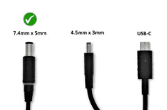 DELL AC adapter 240W/ 7,4 mm/ GaN SFF/ 1 m kabla