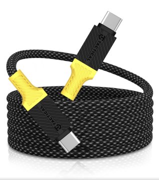 Tactical Taktična vrv MagRope USB-C/USB-C 1m črna/rumena