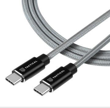 Tactical Taktična hitra vrv Aramidni kabel USB-C/USB-C 100W 20V/5A 0,3 m siva