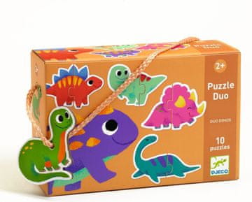 Djeco Puzzle Duo Dinozavri 10x2 kosov