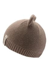 Sterntaler Pletena bombažna kapa GOTS z ušesi rjava uni velikost 39 cm - 3-4 m