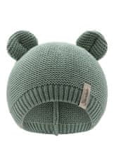 Sterntaler Pletena bombažna kapa GOTS z ušesi zelena uni velikost 39 cm - 3-4 m