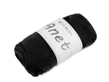 Preja za pletenje in kvačkanje Anet macrame Ø2 mm 90 g - črna