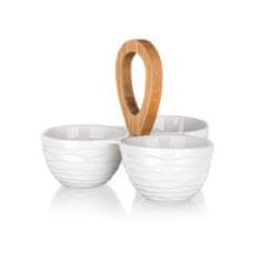 Banquet Razdeljena skleda 24x24x18cm porcelan/bambus BRILLANTE