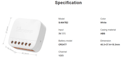 Sonoff S-MATE2 Extreme brezžični stikalni modul, združljiv z eWeLink-Remote (Bluetooth)