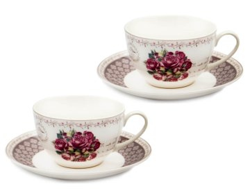 Bella Fiore Šapo 280ml porcelan komplet 2 kosov FLOWER ROSE