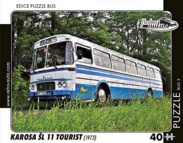 RETRO-AUTA Puzzle Avtobus št. 03 Karosa ŠL 11 Tourist (1973) 40 kosov