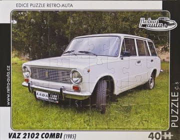 RETRO-AUTA Puzzle št. 05 VAZ 2102 COMBI (1985) 40 kosov