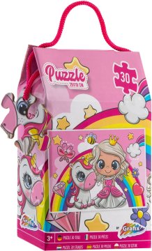 Grafix Sestavljanka 30 kosov 29x18 cm Princesa in enorožec