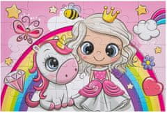 Grafix Sestavljanka 30 kosov 29x18 cm Princesa in enorožec