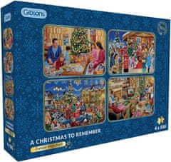 Gibsons Puzzle Nepozaben božič 4x500 kosov