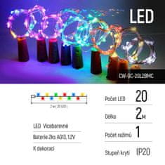 ColorWay 5x LED veriga / notranja / 5x 20 LED diod / dolžina 5x 2m / večbarvna / baterijsko napajanje