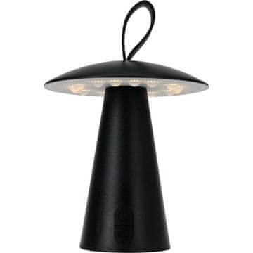 HOMESTYLING Namizna LED-svetilka s polnilnikom, črna