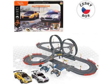 OEM Igrača MaDe Igrača avtomobilska steza 790 cm (155x130x36cm) z dvema avtomobiloma, na baterije