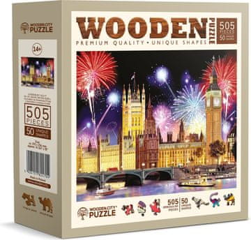 Wooden city Lesena sestavljanka Nočni London 505 kosov