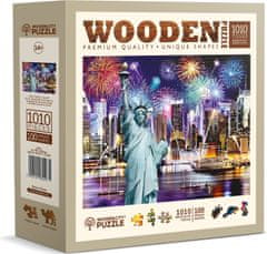 Wooden city Lesena sestavljanka Nočni New York 1010 kosov