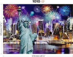 Wooden city Lesena sestavljanka Nočni New York 1010 kosov
