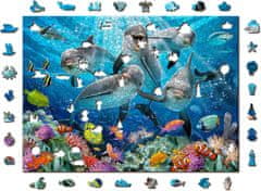 Wooden city Lesena sestavljanka Happy Dolphins 1010 kosov
