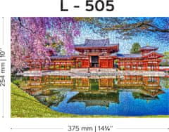 Wooden city Lesena sestavljanka Tempelj Byodo-in, Kjoto, Japonska 505 kosov