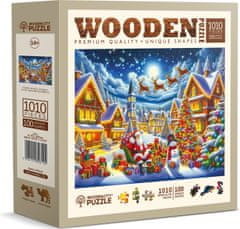 Wooden city Lesena sestavljanka Božičkovo praznično potovanje 1010 kosov