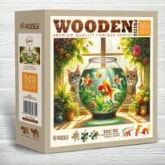Wooden city Lesena sestavljanka Mačke in ribe 505 kosov