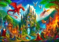Wooden city Lesena sestavljanka Fantasy Castle 1010 kosov