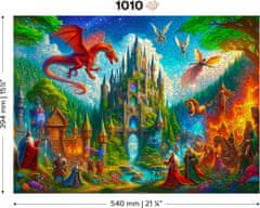Wooden city Lesena sestavljanka Fantasy Castle 1010 kosov