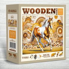 Wooden city Lesena sestavljanka Elegantni konj 505 kosov
