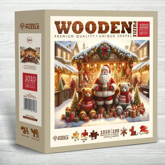 Wooden city Lesena sestavljanka Božični trg 1010 kosov