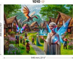 Wooden city Lesena sestavljanka Fantazijska vas 1010 kosov