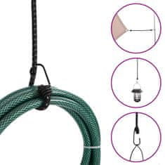 Vidaxl Bungee vrv z odsevnimi trakovi in kavlji 50 kosov 88 cm