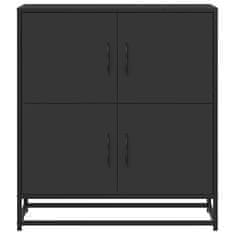 Vidaxl Komoda črna 68x35x76 cm inženirski les