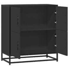 Vidaxl Komoda črna 68x35x76 cm inženirski les