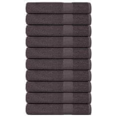 Vidaxl Brisače za savno 10 kos FROGN antracit 80x200 cm 100% bombaž