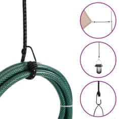 Vidaxl Bungee vrv z odsevnimi trakovi in kavlji 50 kosov 46 cm