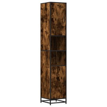 Vidaxl Kopalniška omarica dimljeni hrast 35x37,5x188,5 cm inž. les