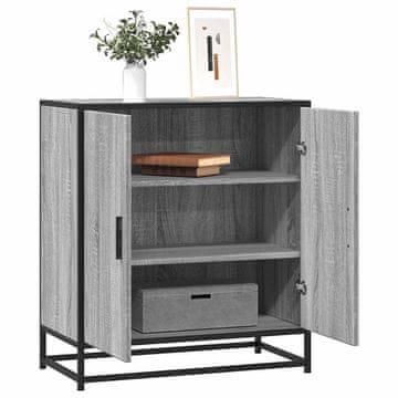 Vidaxl vidaXL Omarica, siva, hrast sonoma, 68x35x76 cm, material na osnovi lesa