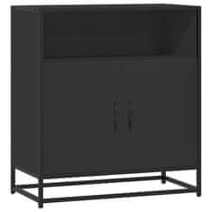 Vidaxl Komoda črna 68x35x76 cm inženirski les