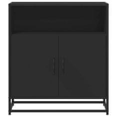 Vidaxl Komoda črna 68x35x76 cm inženirski les