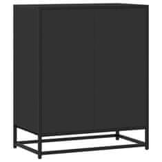 Vidaxl Komoda črna 68x35x76 cm inženirski les