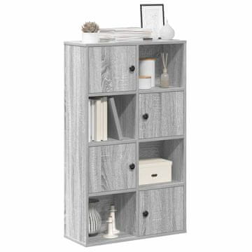 shumee vidaXL Polica, siva sonoma hrastova barva 60x24x101,5 cm, material na osnovi lesa