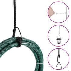 Vidaxl Bungee vrv z odsevnimi trakovi in kavlji 25 kosov 38 cm
