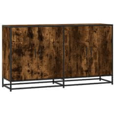 Vidaxl Komoda dimljeni hrast 134x35x76 cm inženirski les