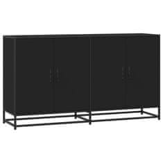 Vidaxl Komoda črna 134x35x76 cm inženirski les