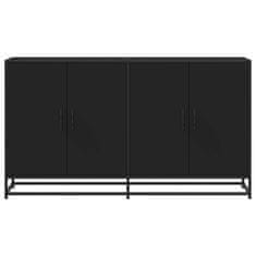 Vidaxl Komoda črna 134x35x76 cm inženirski les