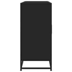 Vidaxl Komoda črna 134x35x76 cm inženirski les