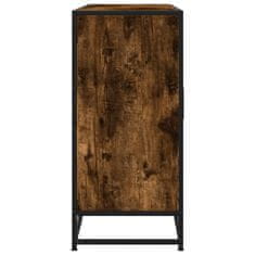 Vidaxl Komoda dimljeni hrast 134x35x76 cm inženirski les