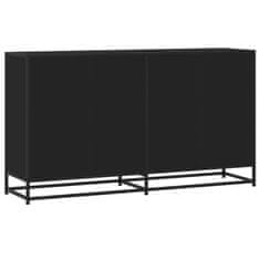 Vidaxl Komoda črna 134x35x76 cm inženirski les